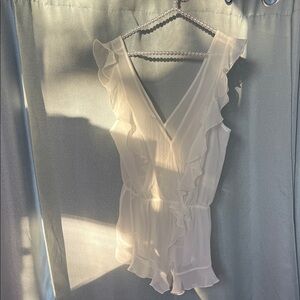 Flora Nikrooz Cream Ruffle Chemise